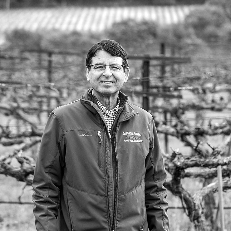 doug hill smiling and standing in vineyard